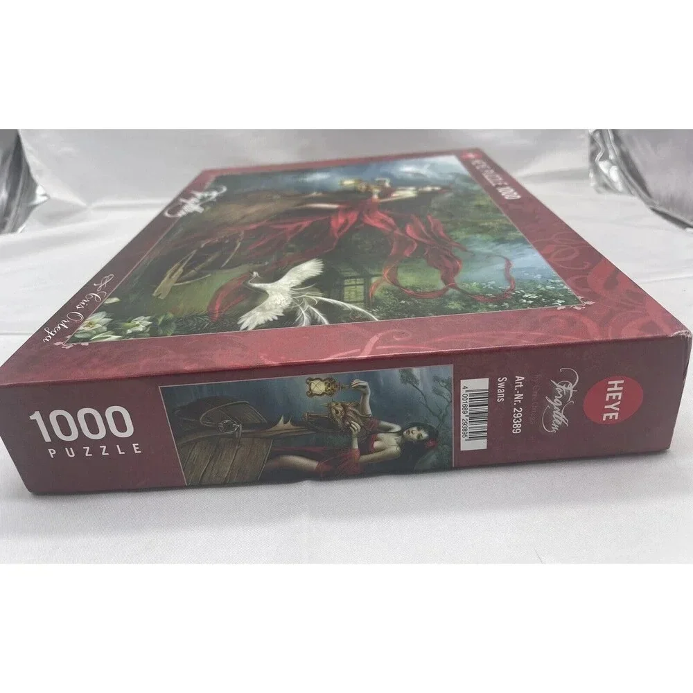 Heye Jigsaw Puzzle Forgotten Cris Ortega Swans Dark Rose 1000 pc Gothic Fantasy